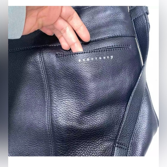 NWOT Sanctuary Black Leather Backpack - Picture 4 of 13